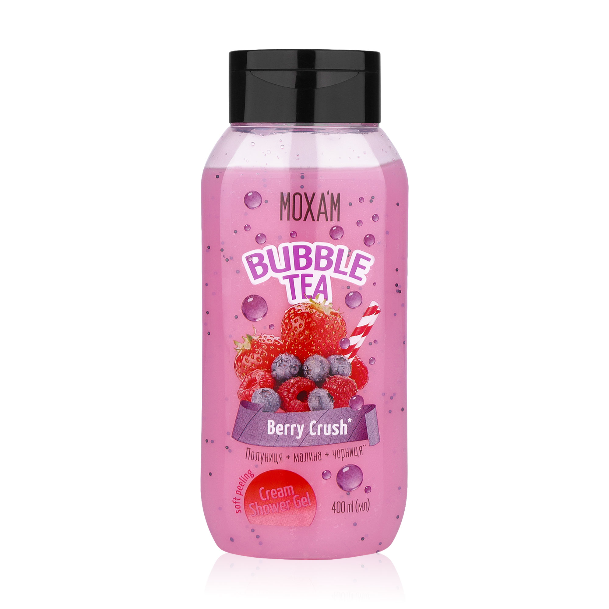 Крем-гель для душу Moxa'm Berry Crush Bubble Tea жіночий, 400 мл